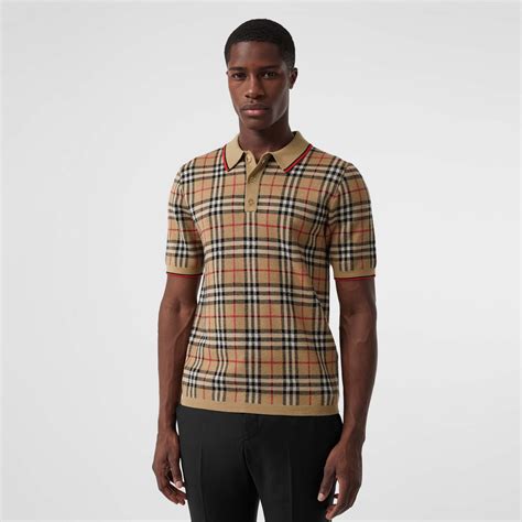 burberry polo herren beige|burberry polo shirt men.